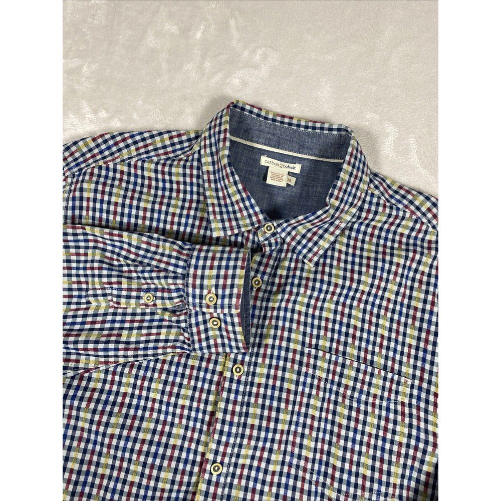 Carbon 2 Cobalt Long Sleeve Button Down Multicolor‎ Shirt Pocket Size XL